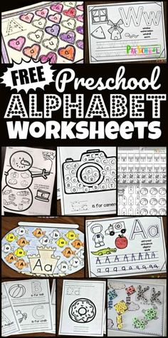 the preschool alphabet worksheets are great for learning letters and numbers with their own hands