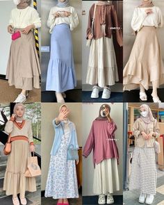 Everyday Outfits Summer Hijab, Hijab Dress Outfit Casual, Outfit Muslimah Ideas, Aesthetic Muslimah Outfit, Hijabi Outfit With Skirt, Cute Modest Hijabi Outfits, University Outfit Ideas Summer Hijab, Hijab Fits Aesthetic, Muslimah Outfit Ideas Simple