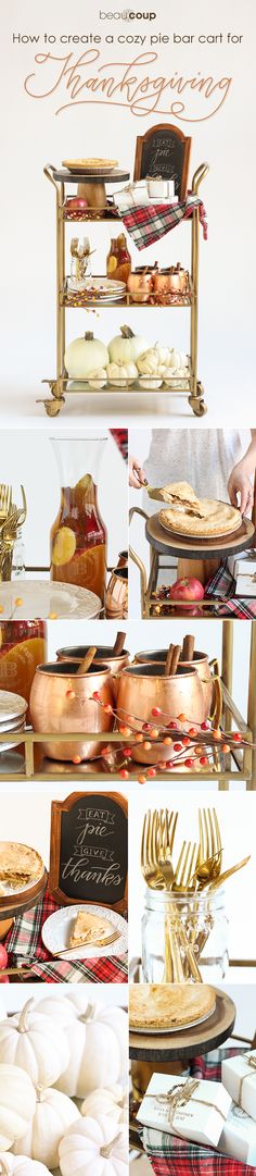 a collage of photos showing different types of desserts and pastries on display