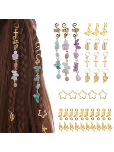 Hair Charm, Braid Accessories, Metal Cuff Bracelet, Dreadlock Extensions, Bohemian Hairstyles, Punk Hair, Metal Hair