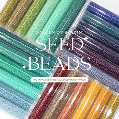 the garden of beads seed beads are available in various colors and sizes, including red, green, blue, yellow, orange