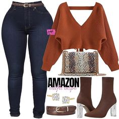 Moya Styles's Amazon Page Fall Outfits Thick Thighs, Movie Look Outfit, Winter Fashion Must Haves, Fall Outfits Black Women Amazon, Outfits To Wear In Chicago Winter, Amazon Looks Black Women, Plus Size Baddie Outfits Amazon, Christmas Outing Outfits, Curvy Casual Outfits Fall