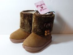 New Girl's Stepping Stones Brown Faux Fur Boots w/ Sherpa Fleece Lining Sz 7, 10 Description Toddler girl's brown faux fur & suede winter boots by Stepping Stones. They are lined with warm sherpa fleece and have side zipper closure. Sizes: 7 ~ 6" in length            10 ~ 7" in length *More shoes are listed, as well as many baby & children clothes, bedding, toys, etc.... I continually add new things.  ~You never know what you might find!  Visit My eBay Store Payment *Every Buyer gets a MyStoreRe Brown Winter Boots, Faux Fur Boots, Shoe Inspo, Baby Phat, Club Design, Fur Boots, Pretty Shoes, New Things, Perfect Shoes