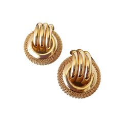 Get ready to attract attention wherever you go with our vintage,gold-plated, round circle cut, wicker knit design, large,chunky and lightweight earrings inspired by the 80s! Enjoy the comfort of wearing our latest trend earrings at any time of the day or night. With its light use, it will be an ideal option for you as a holiday earring. ITEM DETAILS Earring Length: 4 cm Earring Width: 3.5 cm   Weight:  22 grams    SHIPPING REMINDER: If there is a special situation or day that requires your shipm Vintage Gold-tone Earrings, Vintage Gold Hoop Earrings For Party, Vintage Gold-plated Round Earrings, Retro Gold Metal Earrings, Retro Gold Earrings For Parties, Vintage Gold Plated Round Earrings, Gold Retro Metal Earrings, Gold Retro Earrings For Party, Retro Yellow Gold Metal Earrings