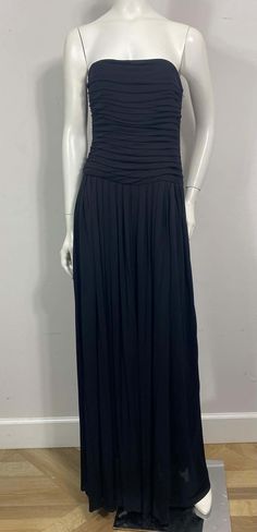 For Sale on 1stDibs - Lanvin 1970’s Black Shutter Pleat Matte Jersey Strapless Long Dress-Size 40. This simple yet elegant Lanvin creation is from the 1970’s and is in good Black Shutters, Strapless Long Dress, Daisy Jones, Lanvin, Shutters, Long Dress, Evening Dresses, Daisy, For Sale