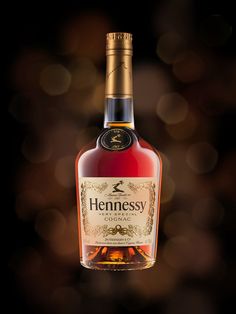 a bottle of hennessy's cognano is seen in this image