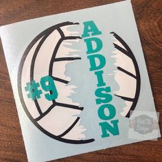 a sticker with the word addison on it and a basketball in the middle