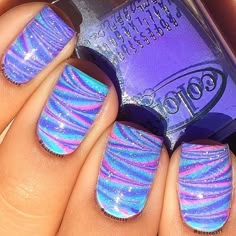 Water Marble Nails, Marble Nail, Marble Nail Art, Finger Nails, Cool Nails, Get Nails, Nail Polish Designs, Marble Nails, Nails Toes