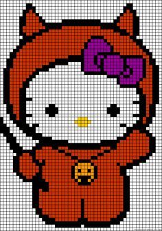 an image of a hello kitty cross stitch pattern