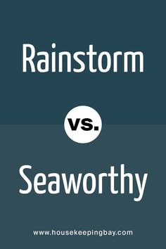 Rainstorm vs. Seaworthy by Sherwin Williams Wherein Williams Rainstorm, Sherwin Williams Seaworthy Bedroom, Sea Worthy Sherwin Williams Paint, Seaworthy Sherwin Williams, Rainstorm Sherwin Williams, Sherwin Williams Rainstorm, Sherman Williams, Office Paint Colors, Scandinavian Rustic