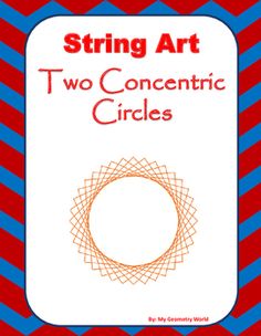 the book cover for string art two concentric circles