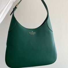 Work Twice Kate Spade Leather Shoulder Bag. Currently Sold Out. Color- Deep Jade (Green) Original Price $399 Elegant Green Bags For Errands, Elegant Green Hobo Bag With Double Handle, Elegant Green Hobo Shoulder Bag, Elegant Green Satchel Hobo Bag, Luxury Green Hobo Bag With Detachable Handle, Elegant Green Top Handle Hobo Bag, Luxury Green Crossbody Hobo Bag, Elegant Green Shoulder Bag With Handle Drop, Kate Spade Green Bag For Daily Use