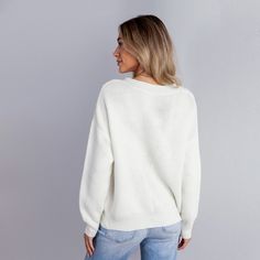 Keep it effortlessly cool with the White Drop Shoulder Long Sleeve Sweater. The relaxed fit and drop shoulders make this piece your go-to for laid-back style that’s both comfy and chic. Product code: CAA06A3H009CC Affordable Swimwear, Womens Crewneck, Laid Back Style, Knitted Pullover Sweaters, Knitted Pullover, Sleeve Sweater, Sweater Shop, Drop Shoulder, Long Sleeve Sweater