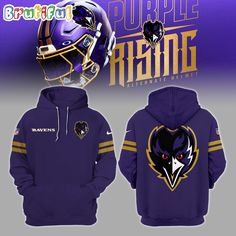 Baltimore Ravens NFL 2024 Purple Rising Hoodie The 3D Hoodie is a fashion statement that goes beyond the ordinary. Using advanced printing technology, it brings designs to life with depth and vividness. Crafted from high-quality materials, it offers comfort and durability. The three-dimensional graphics create a captivating effect that’s perfect for casual wear or making a bold statement. Whether you’re expressing your fandom or showcasing your unique taste, the 3D Hoodie is a wearable work of a Purple Sports Hoodie With Crew Neck, Purple Crew Neck Sports Hoodie, Winter Sports Hoodie With Sublimation Print, Sports Hoodie With Sublimation Print, Sporty Purple Hoodie With Graphic Print, Fan Gear Hoodie With Logo Print, Hooded Logo Print Fan Gear Hoodie, Hooded Logo Print Hoodie For Fans, Team Spirit Hoodie With Graphic Print