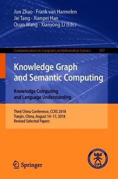 an orange and blue book cover with the words'knowledge graph and semimatic computing '