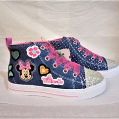 Disney Minnie Mouse Blue Pink Hi Top Sneakers Shoes Girls Girls Size 11 New In Box. Questions? Please Send A Message In The Comment Section. Will Answer The Soonest. Thank You For Dropping By! Pink Disney Sneakers With Round Toe, Disney Pink Round Toe Sneakers, Pink Minnie Mouse Low-top Sneakers, Casual Pink Minnie Mouse Sneakers, Cute Minnie Mouse Sneakers With Round Toe, Cute Minnie Mouse Low-top Sneakers, Minnie Mouse Sneakers With Round Toe In Synthetic, Minnie Mouse Synthetic Sneakers With Round Toe, Cute Mickey Mouse Low-top Sneakers