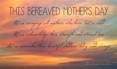 an image of a sunset with the words, this breaded mother's day