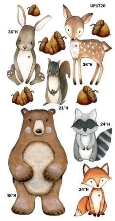 an image of different animals with numbers on them