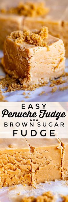 two different types of brown sugar fudge