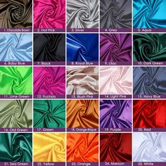 ♥♥Satin Fabrics♥♥ ⭐️Product Description⭐️ Quantity: ONE quantity Get 01 Yard and TWO quantity Get 02 Yards   Type: Handloom Content: POLYESTER Length:- 01 Meter OR per yard basis... Edge: Straight Width: 44 inches Approx. Uses Formal Gowns, Wedding Dresses, Skirts, Lining,  Tops, Party Decorations, festivals, Costumes, Crafts, etc. 25 Colors Silk Satin Fabric, Luxury Silk Satin Fabric By The Yards, Polyester Satin Charmeuse Gown Fabric Bridal Wedding Dress Satin Fabric PLEASE NOTE: Actual colors Satin Material Fabrics, Luxury Satin Fabric For Wedding, Bridal Satin Dress, Elegant Silk Fabric With Satin Finish, Charmeuse Gown, Starting A Clothing Business, Clothing Fabric Patterns, Wedding Dress Satin, Red Satin Fabric