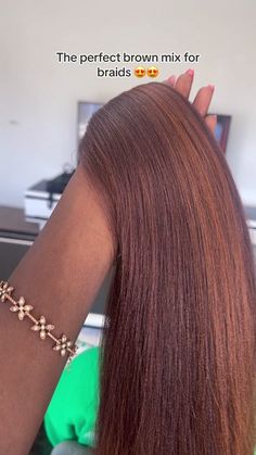 Pefect for darker skin tones, yoh shoukd try it!! #fyp #braids #braide... | braids | TikTok Different Color Box Braids Black Women, Braids Color For Dark Skin, Color 30 And 350 Knotless Braids, Colour 4 And 30 Box Braids, Dark Skin Brown Braids, Colour 27 Braids On Dark Skin, Dark Skin Braids Color, 33 Braiding Hair Color, 30 33 Braids