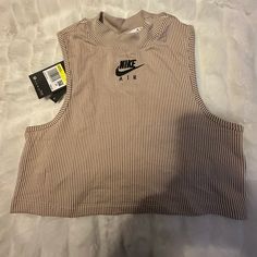 Nike Sports Bro Top In Brand New Condition White Ribbed Sporty Tank Top, Ribbed Crew Neck Sports Tank Top, Sporty White Tank Top For Spring, Athleisure Tank Top For Spring Streetwear, Spring Athleisure Tank Top For Streetwear, Spring Athleisure Streetwear Tank Top, Sports Ribbed Cotton Tops, White Sports Tops For Spring, White Ribbed Tank Top For Sports