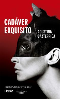 a poster with an image of a woman's head and horns on it, which reads cadaver exquisito