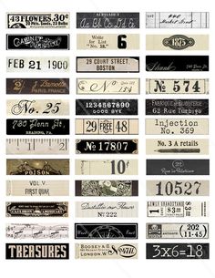 a bunch of different types of labels