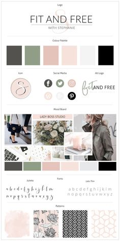 the website design for an interior and furniture store, with different color palettes on it