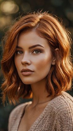 Looking for a low-maintenance hairstyle? The Curly Pixie Cut with Fall Hair Colors Copper is perfect for busy women who want to look stylish without the fuss! This cut enhances your natural curls and adds flair. Click to learn how to achieve this effortless pixie! #CurlyPixie #BusyWomen #FallHairColorsCopper #EasyHairstyles  ... less Chin Length Red Hair, Red Hair With Lowlights Dark, Haircut Ideas Asian, Short Copper Red Hair, Auburn Hair Curly, One Color Hair, Red Fall Hair Color, Copper Short Hair, Medium Length Red Hair