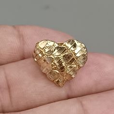 10kt Real Gold Heart Nugget Ring Weight 3 Gram Size 8 Ring Top Size 18.3*17.1 Mm Please Check The Picture Carefully Understand The Size Of Ring Gold Plated Heart Shaped Ring, Yellow Gold Tarnish Resistant Heart Ring, Tarnish Resistant Yellow Gold Heart Ring, Gold Heart Ring Stamped 14k, Hallmarked Yellow Gold Heart Ring, Yellow Gold Heart-shaped Hallmarked Ring, Yellow Gold Hallmarked Heart Shaped Ring, 14k Gold Heart Cut Heart Ring, 14k Gold Heart Cut Ring