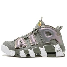 It's nearly impossible to miss Nike Air Uptempo. Debuted in 1996, it is a bold basketball sneaker inspired by oversized objects from ’90’s graffiti and pop art. \n Nike Uptempo Sneakers, Oversized Objects, Nike Uptempo, Dark Stucco, Nike Air Uptempo, Nike Air More Uptempo, Nike Air More, Sneakers Green, Fresh Shoes