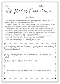 the reading competition worksheet for students to learn how to read and understand what they are