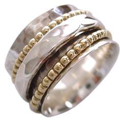 PRICES MAY VARY. ❁ CLARITY - Capture simplicity and elegance with the CLARITY spinner ring! ❁ HIGH QUALITY AND CLEAN DESIGN - This 8-gram meditation spinning ring is made of a thicker 925 sterling silver base band and completed with a broad silver spinner and two thinner brass spinner bands for effortless spinning. ❁ KEEP CALM - Calming and soothing, slowing you down and bringing you back to the present moment. Bring yourself a sense of calm throughout the day. Release nervous energies and resto Spinning Ring, Cuff Bracelets Handmade, Spinning Rings, Meditation Rings, Silver Spinner Rings, Statement Ring Silver, Energy Stones, Silver Wedding Rings, Spinner Ring