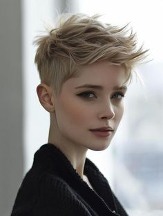 Horseshoe Flattop, Tomboy Cut, Curly Pixie Haircuts, Oval Face Haircuts, Stylish Short Haircuts, New Hairstyle, Short Hair Balayage