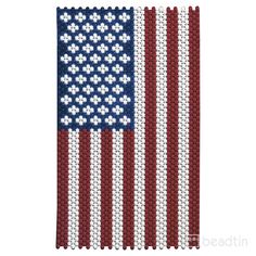 an american flag made out of beads