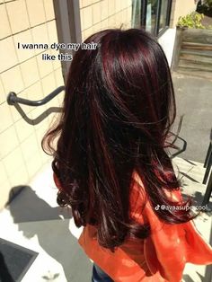 Light Red Highlights, Hair Dye Inspiration, Red Highlights In Brown Hair, Dye Inspiration, Red Hair With Highlights, 2022 Aesthetic