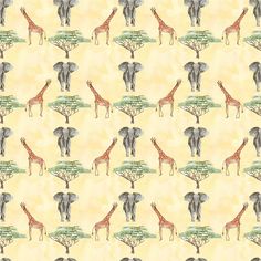 The Tan African Giraffes & Elephants Fabric is a part of the Watercolor African Safari Fabric Collection printed by Sew Creative Fabrics. Digitally Printed on 100% cotton and measures 42-43" wide. Sew Creative Fabrics prints are only available through Sewing Parts Online, not sold in stores or anywhere else online. * Proudly Manufactured in Dickson, Tennessee USA! * * Even though we do our best to make certain that the colors in our fabric photographs are accurate, please be aware that your disp Elephant Printed Fabric, Butterfly Camouflage, African Giraffe, Art Supplies Bag, Elephant Fabric, Floral Font, Iron Accessories, Embroidery Blanks, Quilting Frames