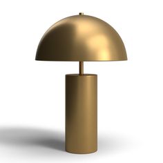 an image of a gold lamp that is on the floor in front of a white background