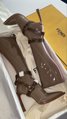 Shoe Goals, Fendi Boots, Shoes Heels Classy, Heels Classy, Fancy Shoes, Hype Shoes, Girly Shoes