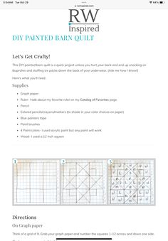 the instructions for how to make an easy paper quilt with pictures and text on it