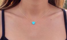 Opal necklace, heart necklace, gold necklace, opal heart necklace, blue opal necklace, october birth Blue Dainty Jewelry For Valentine's Day, Blue Dainty Necklace With Heart Charm, Turquoise Opal Jewelry As A Gift, Turquoise Opal Jewelry As Gift, Turquoise Opal Jewelry For Gift, Dainty Blue Necklace With Heart Charm, Dainty Blue Necklace For Valentine's Day, Dainty Blue Heart-shaped Necklace, Blue Opal Dainty Necklace