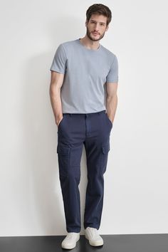 Relaxed fit Cargo Pocket Zipper Closure 100% Cotton Machine wash Origin: Imported Style: M1440057 | DKNY Men's Cargo Pants in Blue Size 3030 Men's Cargo Pants, Polo Women, Polo Sweatshirt, Dkny Jeans, Cargo Pocket, Summer Blue, Back Women, Cargo Pant, Denim Leggings