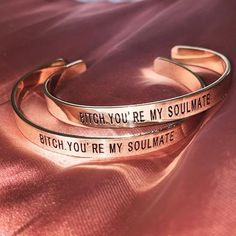 Soulmate Bracelet Cuff | UntamedEgo LLC. Soulmate Bracelet, Rose Gold And Silver, Two Best Friends, Bracelet Cuff, Gold And Silver, Silver Bracelets, Soulmate, Cuff Bracelet, Cuff Bracelets