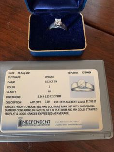 (eBay) Find many great new & used options and get the best deals for O.73 carat, Color J, Clarity SI1 Diamond Ring at the best online prices at eBay! Free shipping for many products! Diamond Ring Square, Celebrity Rings, Delivery Pictures, Solitaire Ring Set, Ring Square, Square Cut, Beautiful Ring, Funny Art, Solitaire Ring