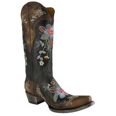 Old Gringo Ladies "Bonnie" Boots - Brown Traditional Snip Toe Boots For Spring, Handmade Boots, Embroidered Boots, Cowboys And Indians, Handmade Boot, Boots Brown, Cowgirl Boots, Western Wear, Brown Boots