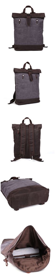 Waxed Canvas Travel Backpack School Backpack Hiking Rucksack Laptop Backpack Hiking Rucksack, Best Boyfriend Gifts, Backpack Hiking, Canvas Leather Bag, Backpack School, Messenger Bag Men, School Backpack, Canvas Backpack, Waxed Canvas