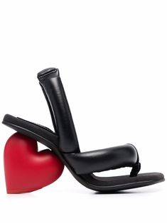 Shop yume yume Love Heel sandals with Express Delivery - FARFETCH Funky Shoes, Heart Motif, Shoe Inspo, Black Sandals Heels, Sandals Black, Pump Sandals, Shoe Lover, Shoe Game, Heel Sandals