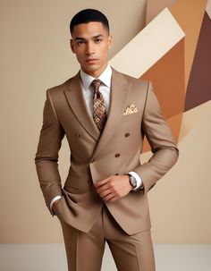 DOUBLE BREASTED SUIT, Brown 2 Piece Suit, Wedding Suit, Groom Suit, Men 2 Piece Suit This is new modern Slim fit 3D Cut style which give you look slimmer and smarter. Color - Brown Jacket and vest are lined with 100% Satin Notch Lapel, Two Pockets at bottom of jacket and one inside. Free Express Shipping all over the world. Elegant Double-breasted Groom Suits, Double-breasted Tuxedo Three-piece Suit For Groom, Fitted Double-breasted Suit For Groom, Fitted Double-breasted Three-piece Suit For Groom, Elegant Double-breasted Wedding Suit, Double-breasted Tuxedo Three-piece Suit For Wedding, Tailored Double Breasted Suit For Groom, Tailored Double Breasted Suit For Wedding, Tailored Double-breasted Tuxedo For Groom