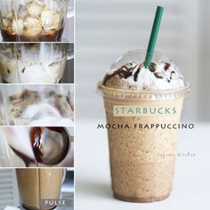 starbucks mocha frappuccino with ice cream and chocolate